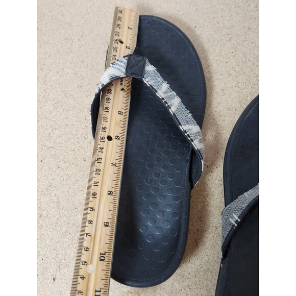 Vionic Tide II Womens Black-White Toe Post Stylish Flip Flop Flats Zebra - Picture 12 of 14